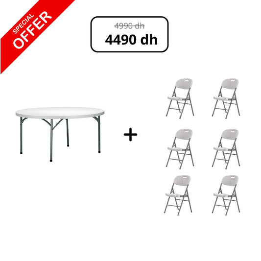 Offre pack table et chaise pliable Réf B3953