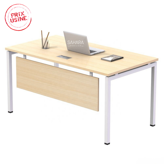 Bureau droit avec voile et caisson Réf B3648