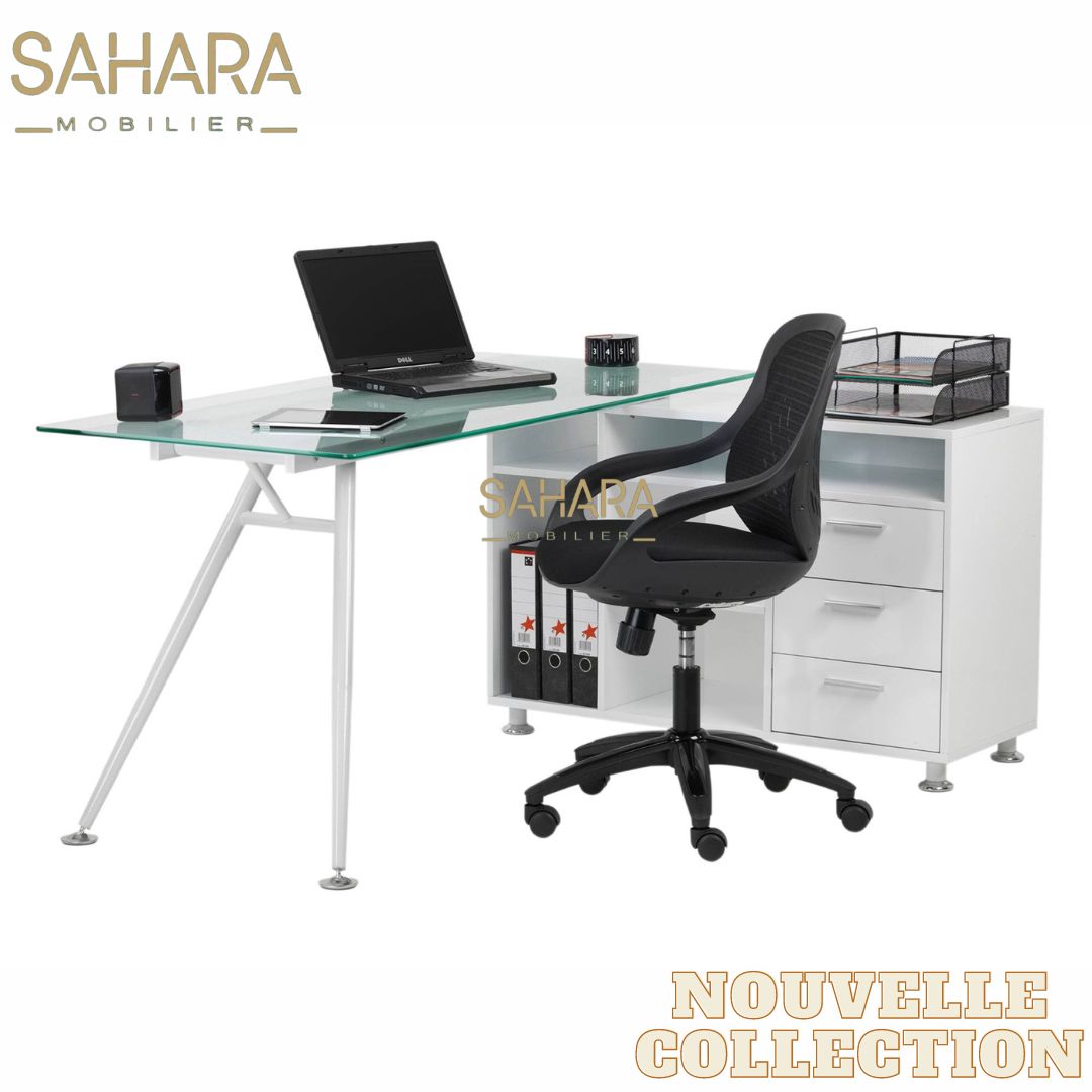 Bureau CONNECT en verre Réf B2736