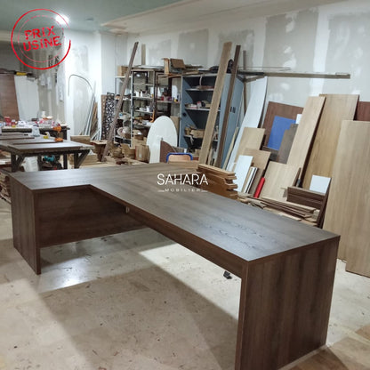 Bureau table de réunion en bois sous forme T