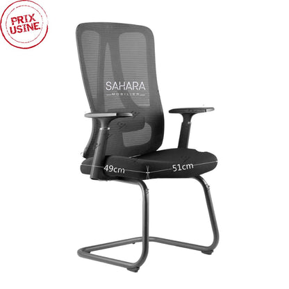 Fauteuil Visiteur MONI Noir Réf. B3469