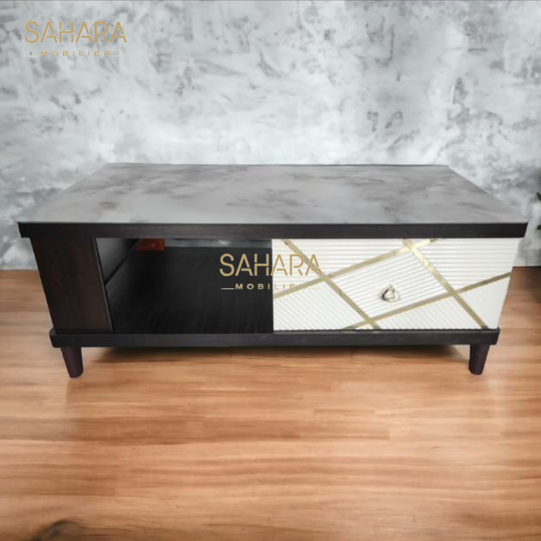 Table basse avec rangement et 2 tiroir B3594